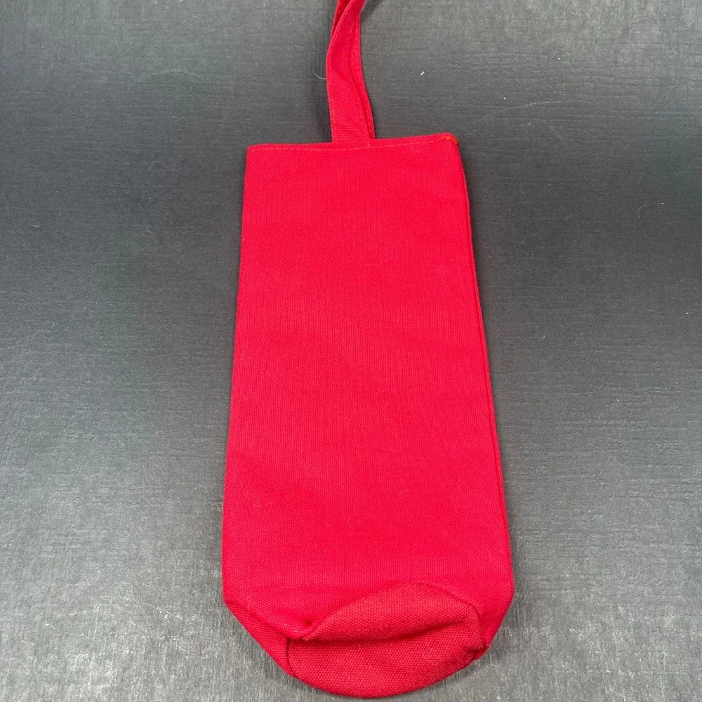 Lot 8 Christmas Wine Bottle Gift Bags Covers Light Up Tree Drawstring Fabric